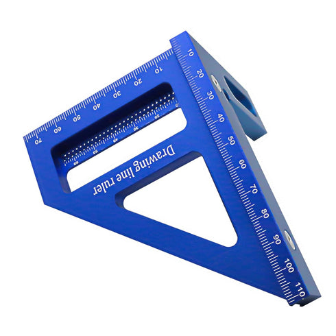 3D Multi Angle Measuring Ruler, 45 90 Degree Triangle Scriber Square Protractor, Miter Triangle Ruler Measuring Tool for Engineer Carpenter Woodwo...