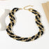 Punk Acrylic Colorful Leopard Cuban Link Chain Statement Necklace Rainbow Chunky Paperclip Collar Choker Necklace for Women Gift Hip Hop Adjustabl...
