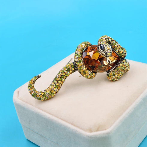 Animal Enamel Pins Large Snake and Stone Lapel Brooches Women And Men Unisex Fun Snake Brooches Badge Punk Couple Series Jewelry Coat Accessories ...