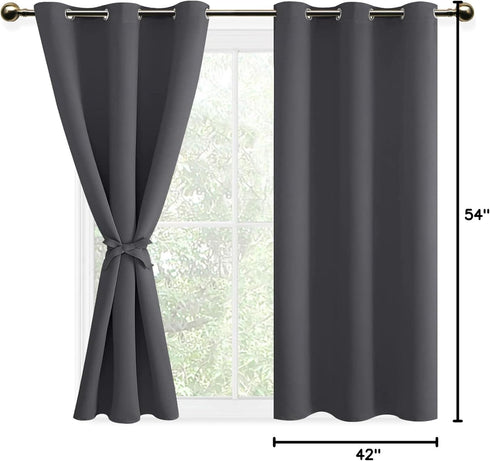 DWCN Blackout Curtains for Bedroom & Living Room - Thermal Insulated, Light Blocking, Noise Reducing, Energy Efficient Grommet Window Drapes with ...