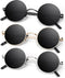 Round Polarized Sunglasses Men Women,Retro Metal Hippie Shades with 100% UV Protection...