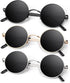Round Polarized Sunglasses Men Women,Retro Metal Hippie Shades with 100% UV Protection...