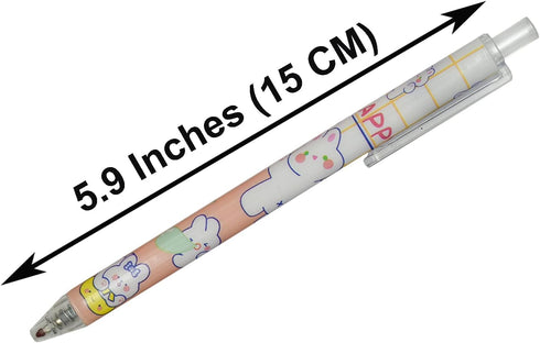 Maydahui 12PCS Rabbits Carrots Gel Pen Cute Cartoon Pens Retractable Printing Pen Black Ink for Students Office School Supply...