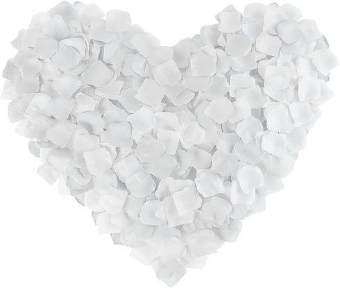 1000 Pcs Artificial Silk Rose Petals Decoration Wedding Party Color White...