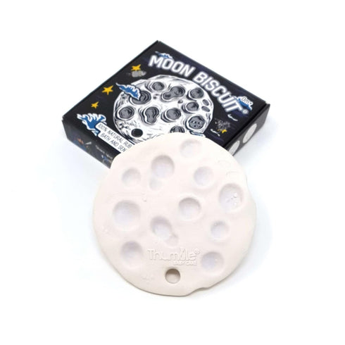 Moon Biscuit Natural Rubber baby toy for teething, bath time and sensory play...