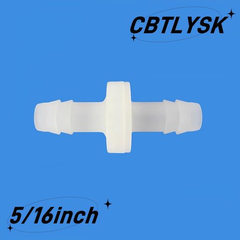 1/8" Barb Hose One Way Inline Check Valve Non Return Ozone Resistance PVDF Plastic One-Way Fuel Oil Water Gas Pump Air Check Valve?5pcs set...