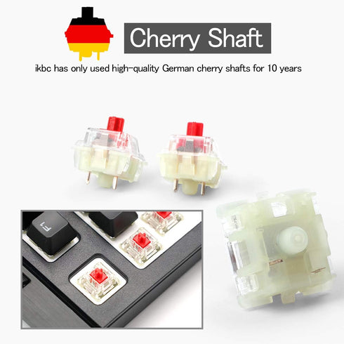HUYUN Wholesales Authentic RGB Cherry Switch Cherry Mx Switches Keycap Keyswitches Keymodule Mechanical Keyboard Switches Replacement (Red 3pin*10...