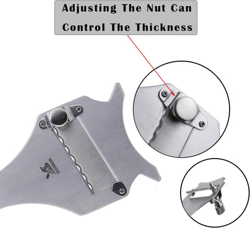 MSY BIGSUNNY 6.5" Truffle Slicer Stainless Steel Chocolate Truffle Shaver With Adjustable Blade Cutter Cheese Scraper Garlic Vegetable Peeler...