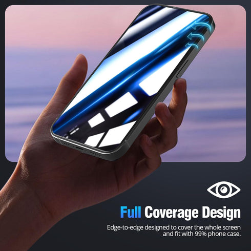 for iPhone 14 Pro Max Privacy Screen Protector, Auto-Alignment,Auto-Dust Removal,10X Stronger with Reinforced Edges Anti-Spy,Scratch & Smudge-Resi...