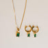 espere Baguette CZ Pendant Necklace | 14K Gold Plated Sterling Silver | Emerald Baguette Pendant Dainty Box Chain Necklace 18''...