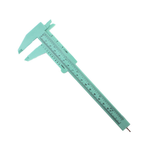 TamBee 6Inch 150mm Mini Caliper Double Scale Plastic Vernier Caliper for Jewelry Sliding Gauge Ruler Measuring Tool 5PCS(Mint Green)...