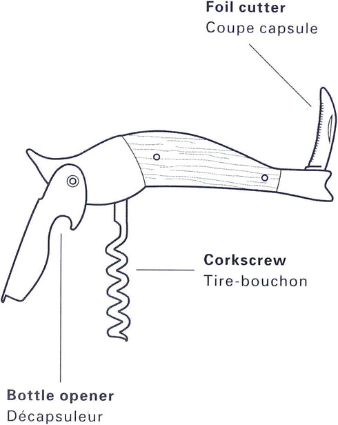 Kikkerland Corkscrew Wood Sparrow, 1 EA...