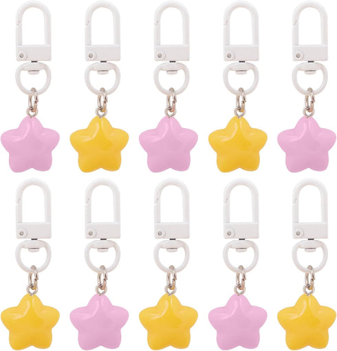 Framendino, Cute Star Keychains Small Star Keychain Chubby Star Key Chains Key Ring for Women Bag Decor...