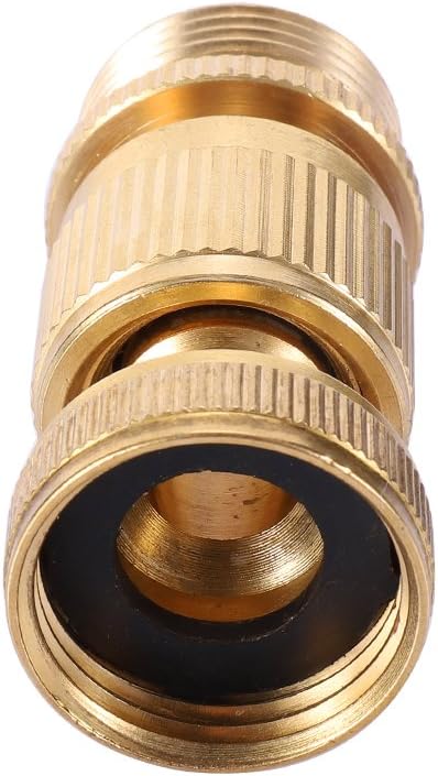 2Sets Garden Hose Quick Connector 3/4 inch GHT Brass Easy Connect Fitting - Quick Disconnect Hose Fittings Male and Female...