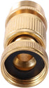 2Sets Garden Hose Quick Connector 3/4 inch GHT Brass Easy Connect Fitting - Quick Disconnect Hose Fittings Male and Female...