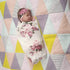 Infant Baby Summer Floral Receiving Blankets Coming Home Outfit Girls Sleeping Bag Swaddle Blanket with Headband Set...