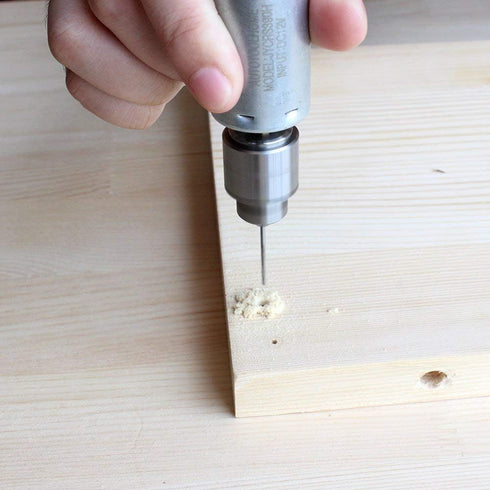 AUTOTOOLHOME Mini DC 12V Electric Hand Drill Motor PCB & Twist Drills Set 1/88-1/6 inch JT0 Chuck Jewelry Craft Drill Kit...