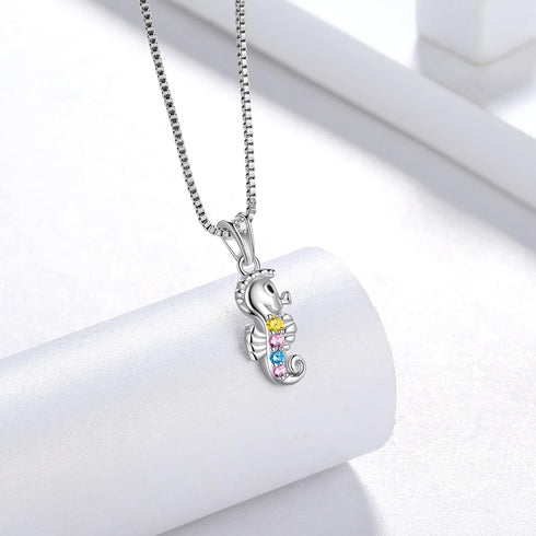 Mini Animal Earrings Necklace for Girls - 925 Sterling Silver Octopus Rabbit Whale Seahorse Cute Small Stud Earrings Tiny Animal Pendant Necklace ...