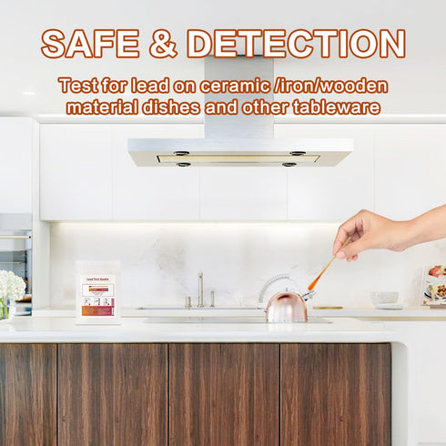 Lead Test Kit for Dishes, 10 Pcs Rapid Lead Test Swabs, Dip in Water Lead Testing Kit, Lead Paint Test Kit Home Use for All Surfaces, Results in 3...