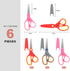 Kids Scissors 6-Pack, BURVAGY 5.5" Safety Small scissors with Cover, Student Blunt Tip Scissors for School Kids Age 4-7 8 9 10-12...