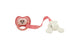 Disney Cudlie Minnie Mouse Baby Girl 4 Pack of 2 Pacifiers & 2 Clips with Sugar & Spice Print...