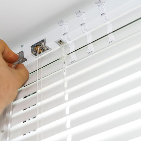 Jetec Valance Clips 2.5 Inch Arc-Shaped Clear Plastic Valance Retainer Clips Hidden Window Blind Holder(30 Pieces)...