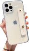 siduater Strap Holder Case for 6.7" iPhone 15 Pro Max with Kickstand, Shockproof Translucent PC Back Cover + Soft TPU Bumper with Adjustable Hand ...