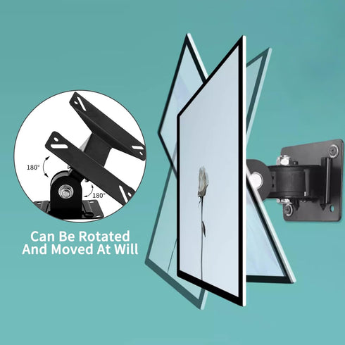TV Monitor Wall Mount Bracket with Swivel Articulating for Most 14-24 Inch LED LCD Flat Screens TVs, Max VESA 75x75mm to 100x100mm up to 35 lbs/15...