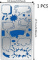 BENECREAT 4x7" Comic Theme Stencil Templates Dialog Box Pattern Stencil Comics Stencils for Scrapbooking and Journaling...