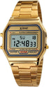 Digital Sports Watch Men's Women Water Resistant Outdoor Stainless Steel Band Electronic Square LED Back Light Classic Wristwatch Gold 1123...