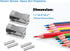 WEKOL Metal Dual Pencil Sharpener Aluminum alloy Manual Sharpeners with Acrylic Cover,4Pcs Sharpener Blades Included,Silver...