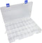 Qualsen Plastic Compartment Box with Adjustable Dividers Craft Tackle Organizer Storage Containers Box 34Grid 1PC (Clear)...