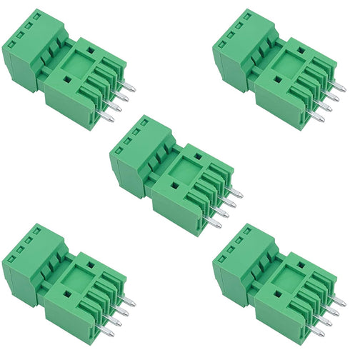 5Set 4-Pin 125V 4A 2.54mm 0.1" Pitch PCB Mount Screw Terminal Block Connector for 26-18AWG Cable...