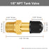 GODESON 1/8" NPT Tank Valve, Anti-Corrosion Brass Schrader Valve with 1/8" Male NPT and Caps, Air valve Using with Air Compressor Tanks (Pack of 2...