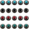 20pcs Retro Imitation Turquoise Big Eye Carving Decorative Conchos Screw Back Buttons DIY Leather Goods Craft Accessories?Mix?...