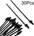 30Pcs Black Nylon Cable Zip Ties, 8-1/4'' Length Heavy Duty Zip Fastener Cable Clips Nylon Push Mount Wrap Straps Cable Wire Ties for Household El...