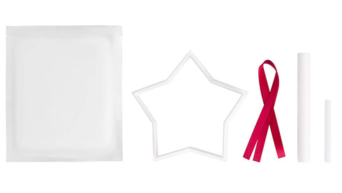 Star Baby's Print Christmas Ornament, White...