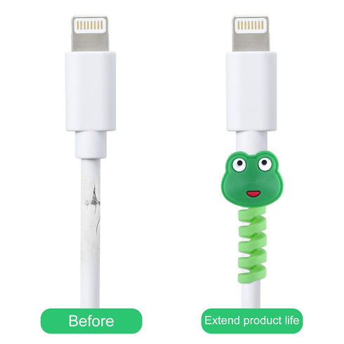ASTARON 20 Pcs Cartoon Charger Cable Protectors USB Charger Cable Saver Silicone Flexible Cable Wire Protectors for Most Cellphone Data Lines Phon...