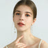 Irregular Freshwater Cultured Pearls Long Drop & Dangle Earrings 14K Gold Plated Pearl Tassel for Women (5 PEARLS)...