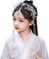Long Tassel Headbands Hairband Simulated Pearl Leaf Tiaras and Crowns Hanfu Forehead Jewelry for Women Girls Hair Accessories (Metal Color : Style...
