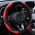 Leather Car Steering Wheel Cover for Men Women, Breathable, Non-Slip, Universal 15 Inch Microfiber Elastic Steering Wheel Protector for Most Cars ...