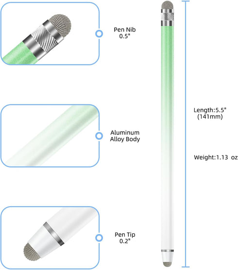 Stylus Pens for Touch Screens(5 Pcs), High Precision Fiber Tips Stylus Pen for iPad Compatible with iPad/iPhone/Android/Tablet and All Universal T...