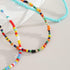 Pingyongchang Boho Handmade Beads African Anklets Set Layered Beach Colorful Stretch Beaded Elastic Foot Hand Chain Anklets Bracelets for Women Je...