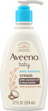 Aveeno Baby Daily Moisturizing Cream with Prebiotic Oat, Hypoallergenic Baby Lotion with Coconut Oil & Shea Butter Moisturizes Sensitive Skin for ...