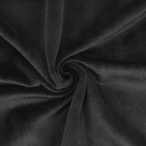 Short Pile Plush Fabric for Sewing/Minky for plushies & Many More ? 39.5x29.5 inch ? Pile Length 1/16 inch (1.5 mm) ? Black...