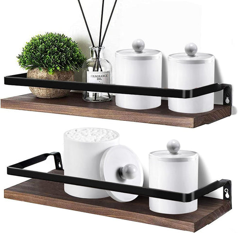 SheeChung Plastic Acrylic Bathroom Vanity Countertop Canister Jars with Storage Lid, Apothecary Jars Qtip Holder Makeup Organizer for Cotton Balls...