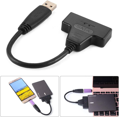 JacobsParts USB 3.0 to SATA III SSD HDD 2.5" Hard Drive Adapter Cable, Supports UASP...