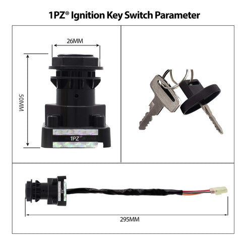 1PZ LZ4-K01 Ignition Key Switch Replacement for Suzuki LT-Z400 Quadsport LTZ400 LTZ400Z 2003-2007 LTF500F 1998-2002 LTA500F 2000-2001 LTZ250 QUADS...