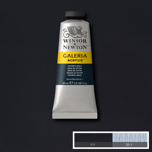 Winsor & Newton Galeria Acrylic Color, 60ml (2-oz) Tube, Payne's Gray...