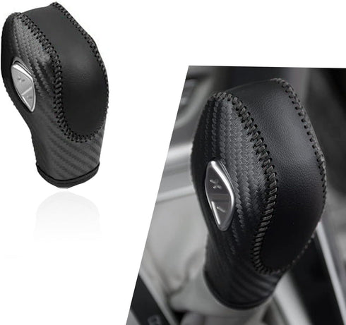 UGSHY 1 PC Car Leather Gear Shift Knob Cover, Automatic Transmission Car Boots Shifter Lever Knob Trim, Compatible with Ford Maverick Esports Mond...